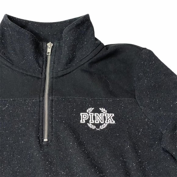 Victoria's Secret PINK Black Speckled Sweatshirt S - Picture 4 of 7